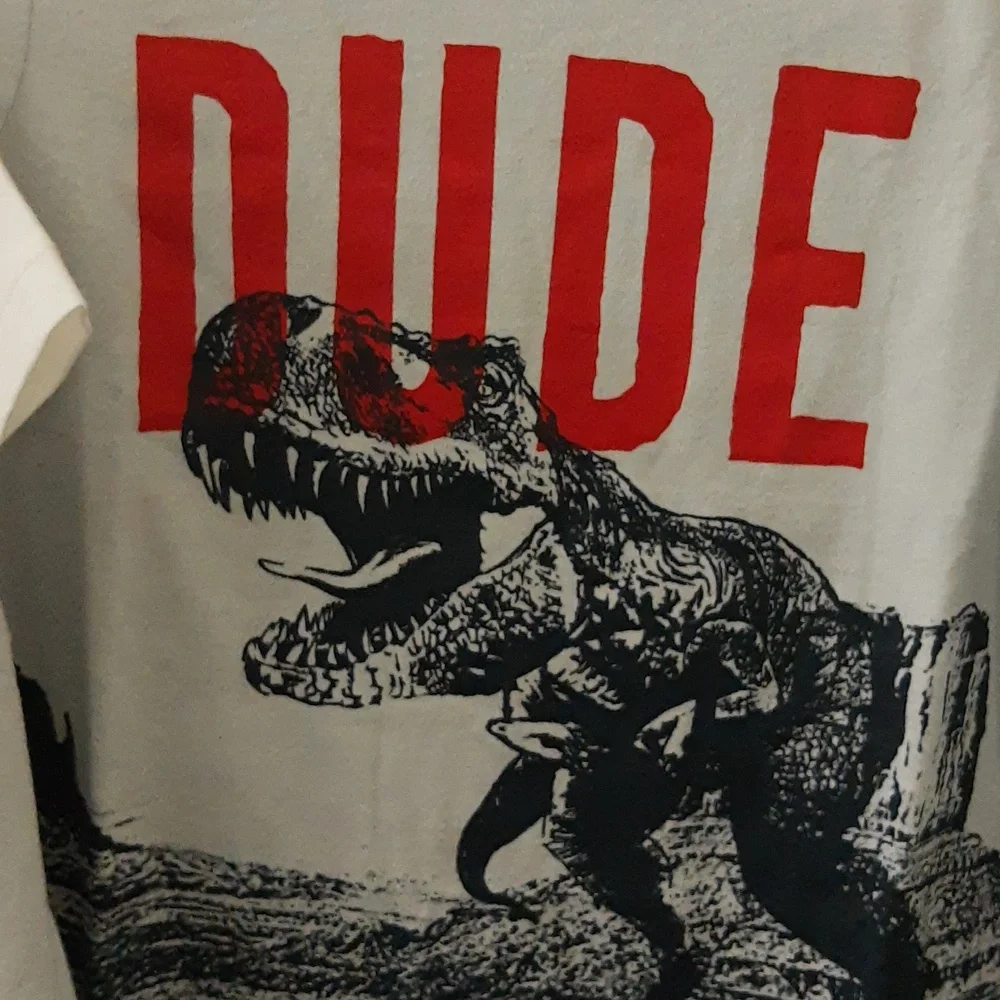 OshKosh B’gosh 100% Cotton 2 Tee Bundle Dinosaurs USA Flag Boys Size 10 NWT